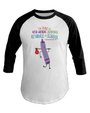 4th Grade Crayon Purple Baseball Tee tile
