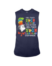 Sign Language here or there Sleeveless Tee tile