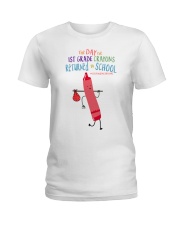 1st Grade Crayon Pink Ladies T-Shirt tile