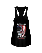 American by birth Trucker by choice Ladies Flowy Tank tile