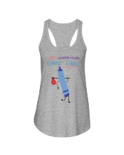 Geography Teacher Crayon Blue Ladies Flowy Tank tile