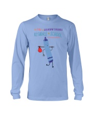Geography Teacher Crayon Blue Long Sleeve Tee tile