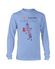 School Nurse Crayon Purple Long Sleeve Tee tile