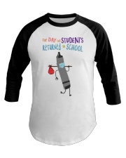 Students Crayon Mask Black Baseball Tee tile