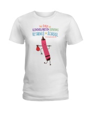 Kindergarten Crayon Red Ladies T-Shirt tile