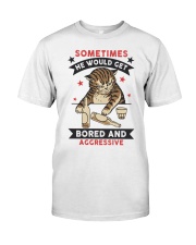 Cat Drink Beer Classic T-Shirt front