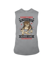 Cat Drink Beer Sleeveless Tee tile