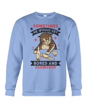 Cat Drink Beer Crewneck Sweatshirt tile