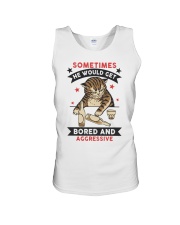 Cat Drink Beer Unisex Tank tile