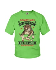 Cat Drink Beer Youth T-Shirt tile