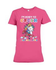 Back to school Ready to crush kindergarten Premium Fit Ladies Tee tile