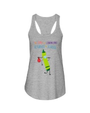 Librarian Crayon Mask Green Ladies Flowy Tank tile