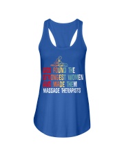 Massage Therapists God found the strongest women Ladies Flowy Tank tile
