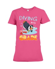 Back to school Diving into 2nd Grade Premium Fit Ladies Tee tile
