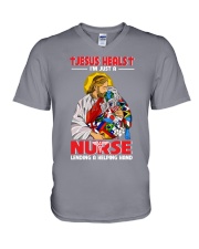 Nurse Jesus V-Neck T-Shirt tile