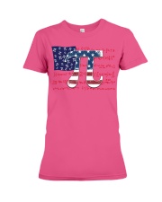 Math Teacher Flag Premium Fit Ladies Tee tile