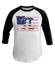 Math Teacher Flag Baseball Tee tile