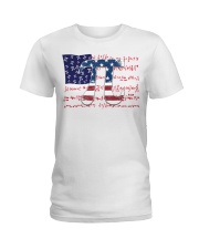 Math Teacher Flag Ladies T-Shirt front