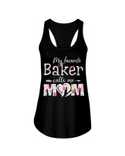 My favorite baker calls me mom Ladies Flowy Tank tile