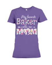 My favorite baker calls me mom Premium Fit Ladies Tee tile