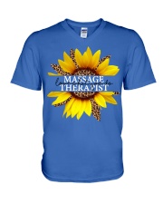 Massage Therapist V-Neck T-Shirt tile