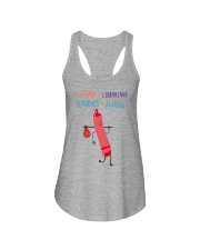 Librarian Crayon Pink Ladies Flowy Tank tile
