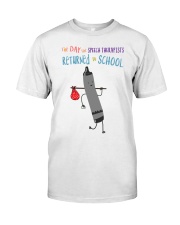 Speech Therapists Crayon Black Classic T-Shirt front