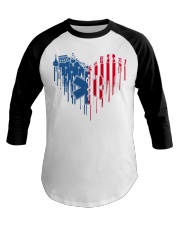 Paramedic Flag Heart Baseball Tee tile