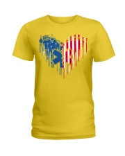 Paramedic Flag Heart Ladies T-Shirt tile