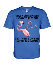 Flamingo Still a little pissed V-Neck T-Shirt tile
