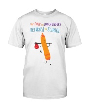 Lunch Ladies Crayon Orange Classic T-Shirt front