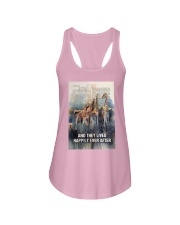 Giraffe Lived Happily Ever After Ladies Flowy Tank tile