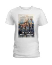 Giraffe Lived Happily Ever After Ladies T-Shirt tile