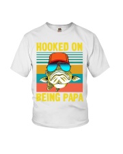 Hooked on being papa Youth T-Shirt tile