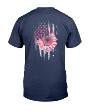 Breast Cancer Faith Daisy American Flag Premium Fit Mens Tee tile