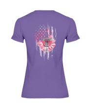 Breast Cancer Faith Daisy American Flag Premium Fit Ladies Tee tile
