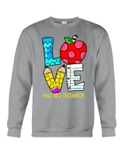 Teacher Love has no distance Crewneck Sweatshirt tile