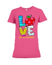 Teacher Love has no distance Premium Fit Ladies Tee tile