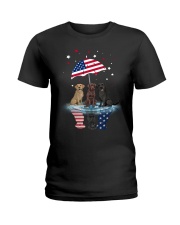 Labradors Independence Day Ladies T-Shirt tile