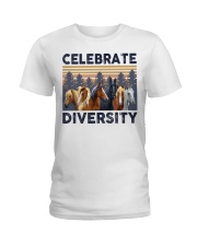 Horse Celebrate Diversity Ladies T-Shirt tile