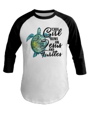 Turtle and Jesus Baseball Tee tile