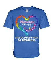 Massage Therapist V-Neck T-Shirt tile