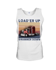 Trucker Loader up and hammer down Unisex Tank tile