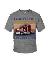 Trucker Loader up and hammer down Youth T-Shirt tile