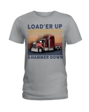 Trucker Loader up and hammer down Ladies T-Shirt tile