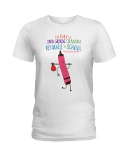 2nd Grade Crayon Red Ladies T-Shirt tile