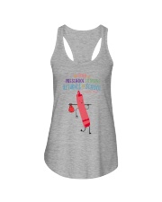 Preschool Crayon Pink Ladies Flowy Tank tile
