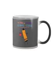 Teacher Crayon Orange Color Changing Mug tile