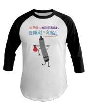 Math Teacher Crayon Black Baseball Tee tile