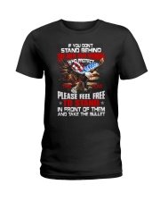 Stand behind men and women Ladies T-Shirt tile